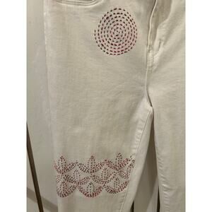 Embroidered Patch L’Agence White Denim Size 29